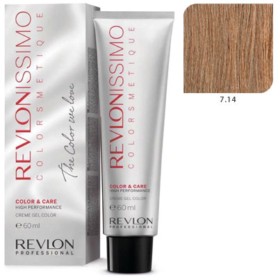 REVLON Professional 7.14 краска для волос, блондин пепельно-