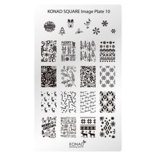 KONAD Пластина прямоугольная / Square Image Plate 10 30 г