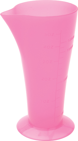 DEWAL PROFESSIONAL Стакан мерный с носиком (розовый) 120 мл