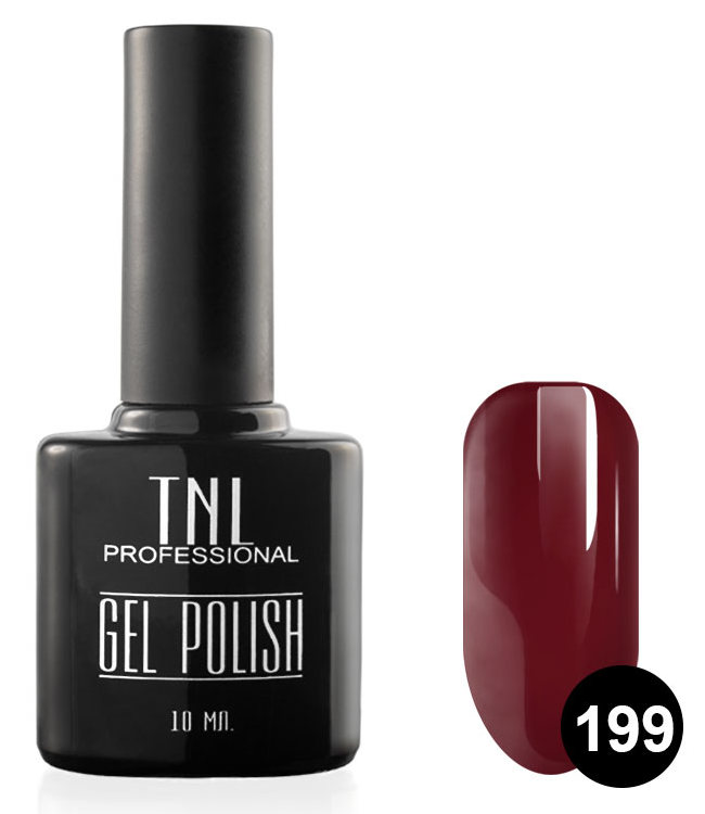 TNL PROFESSIONAL 199 гель-лак для ногтей, темный бургунди 10