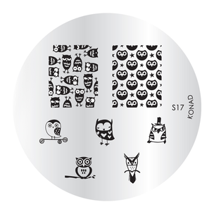 KONAD Форма печатная, диск с рисунками / image plate S17 10 