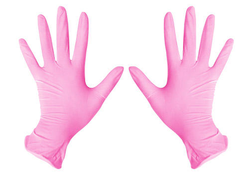 ЧИСТОВЬЕ Перчатки нитриловые розовые L SunViv 100 шт