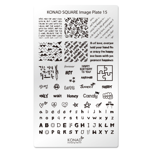 KONAD Пластина прямоугольная / Square Image Plate 15 30 г
