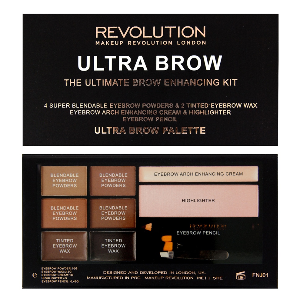 MAKEUP REVOLUTION Палетка теней для бровей / ULTRA BROW PALE