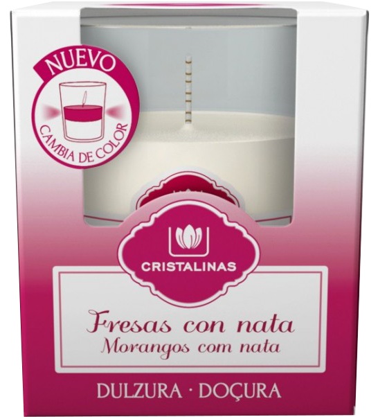 CRISTALINAS Свеча ароматическая двухцветная Клубника со слив