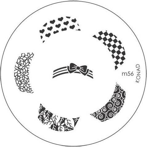 KONAD Форма печатная, диск с рисунками / image plate M56 10 