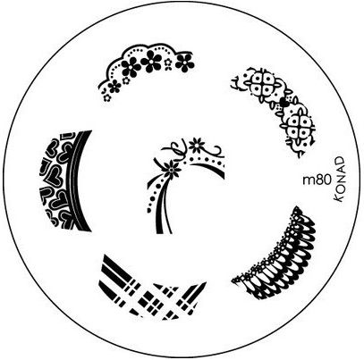 KONAD Форма печатная, диск с рисунками / image plate M80 10 