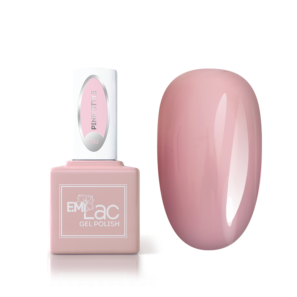 E.MI 251 гель-лак для ногтей, Pink Style / E.MiLac 15 мл