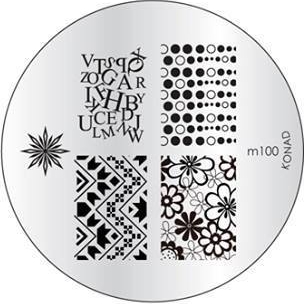 KONAD Форма печатная, диск с рисунками / image plate M100 10