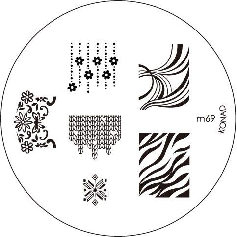 KONAD Форма печатная, диск с рисунками / image plate M69 10 