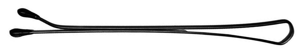 DEWAL PROFESSIONAL Невидимки черные, прямые 60 мм, 60 шт/уп 