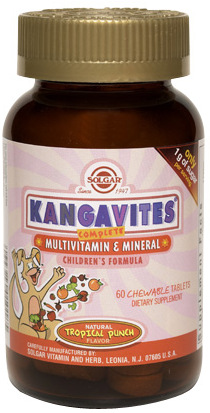 SOLGAR Кангавитес с мультивитаминами и минералами со вкусом 