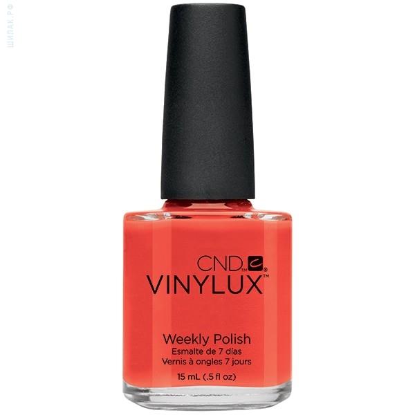 CND 112 лак недельный для ногтей / Electric Orange VINYLUX 1