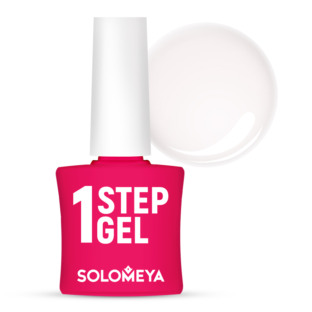 SOLOMEYA Гель-лак однофазный для ногтей, 1 молоко / One Step