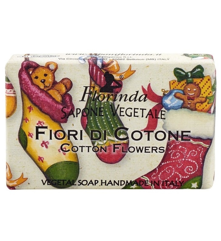 FLORINDA Мыло растительное, цветы хлопка / Fiori Di Cotone 1