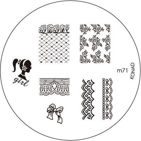 KONAD Форма печатная, диск с рисунками / image plate M71 10 