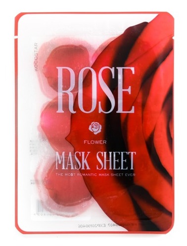 KOCOSTAR Маска-слайс для лица, роза / ROSE FLOWE MASK SHEET 