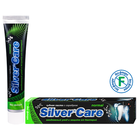 Зубная паста  normal без фтора для взрослых silver care