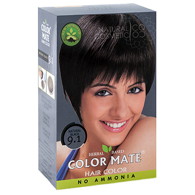 Натуральная краска для волос на основе хны color mate (тон 9