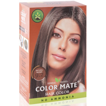 Натуральная краска для волос на основе хны color mate (тон 9