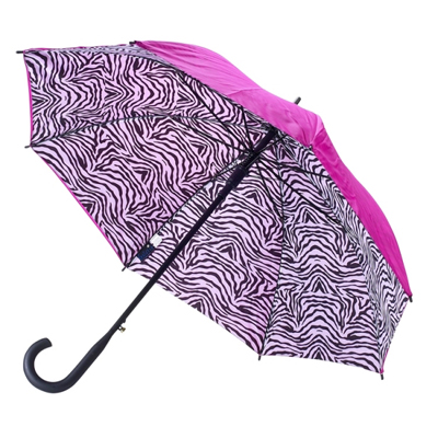 Зонт-трость двустороннего рисунка зебра galleria