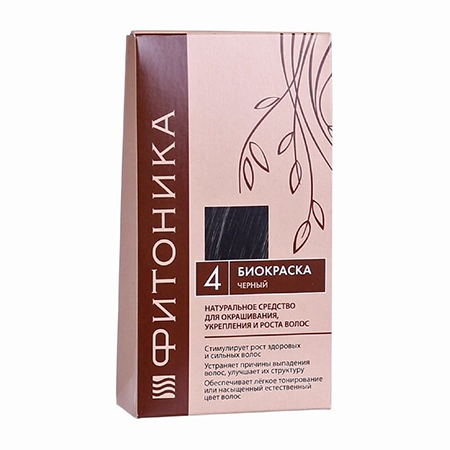Биокраска для волос фитоника №4 (цвет черный) (150 гр)