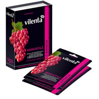 Плацентарно-коллагеновая маска виноград + крем vilenta