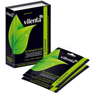 Плацентарно-коллагеновая маска зеленый чай + крем vilenta