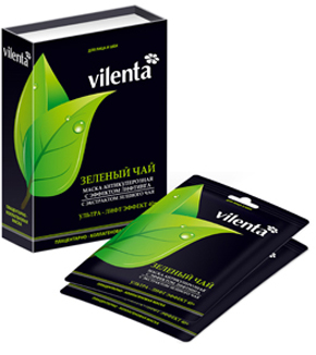 Плацентарно-коллагеновая маска зеленый чай  vilenta