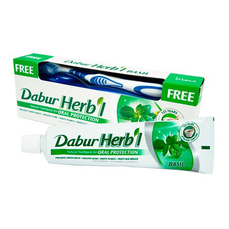 Натуральная защитная зубная паста herb'l basil с базиликом+щ