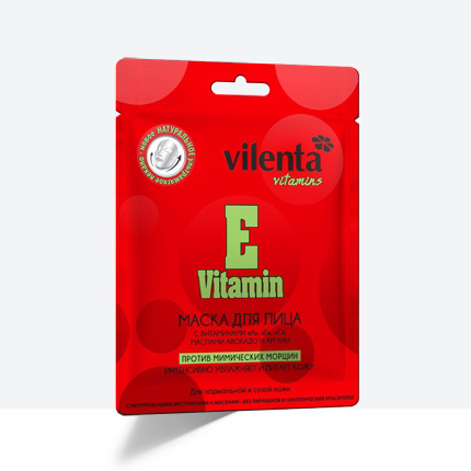 Маска для лица e vitamin против мимических морщин vilenta