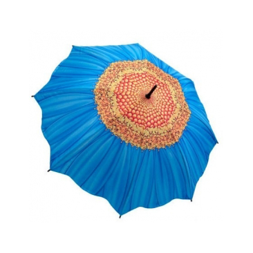 Зонт-трость голубая маргаритка galleria
