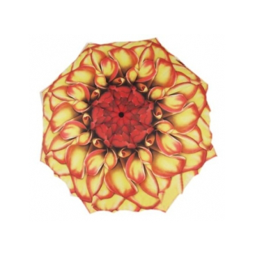 Зонт цветок пион желто-красный galleria