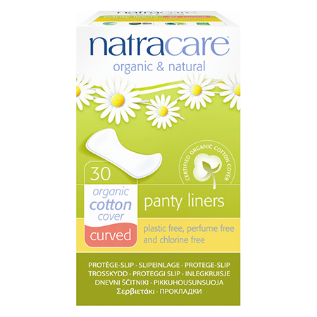 Натуральные женские прокладки panty liners curved natracare