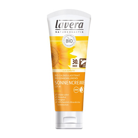 Солнцезащитный крем spf 30 для чувствительной кожи lavera