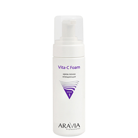 Крем-пенка очищающая vita-c foaming aravia professional