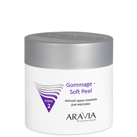 Мягкий крем-гоммаж для массажа gommage soft peel aravia prof