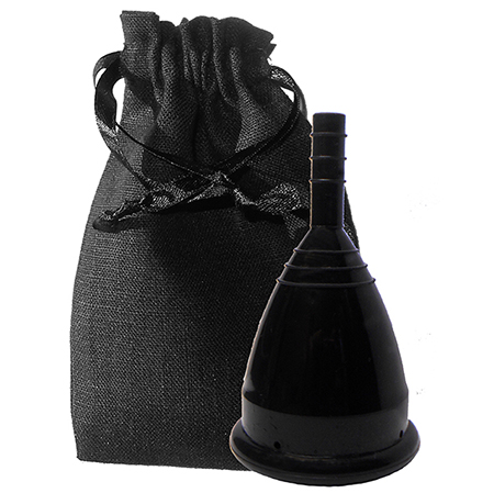Черная менструальная чаша в мешочке (размер s) cuplee