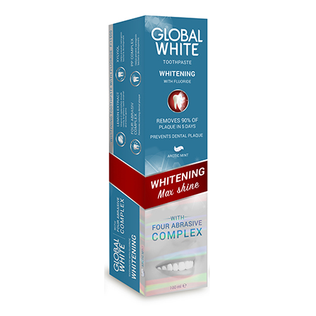 Отбеливающая зубная паста max shine 100 мл global white