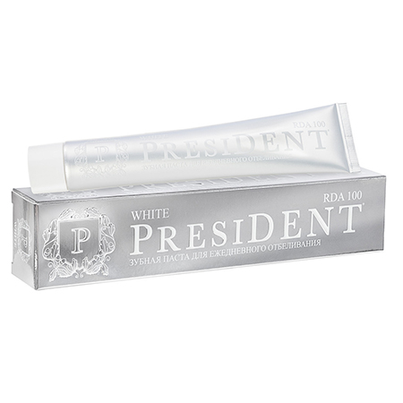 Отбеливающая зубная паста white 75 мл president