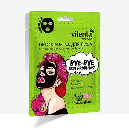 Detox-маска для лица bye-bye, skinproblems! vilenta