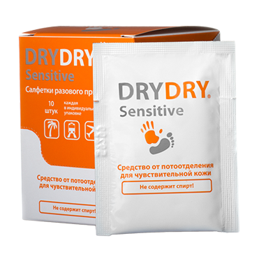 Салфетка разового применения sensitive 1 шт dry dry