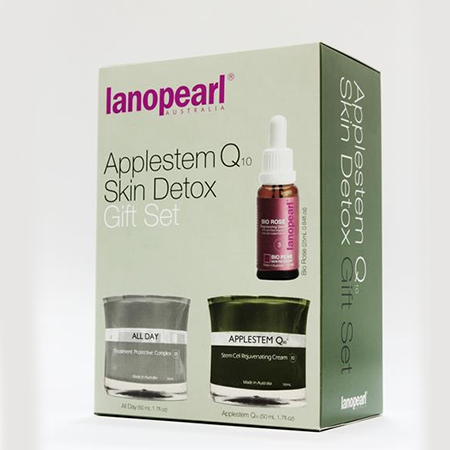 Набор омоложение кожи applestem q10 skin detox lanopearl