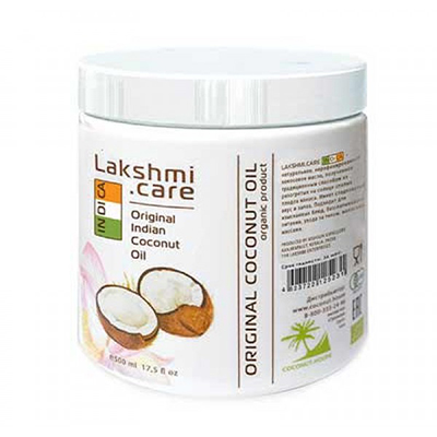 Кокосовое масло indica unrefined coconut oil, 500 мл lakshmi
