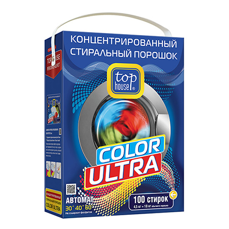 Концентрированный стиральный порошок color ultra top house