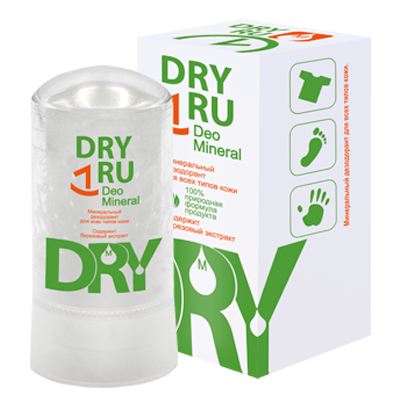 Минеральный дезодорант для всех типов кожи deo mineral dryru