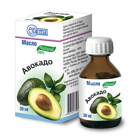 Масло авокадо (для тела, рук и волос) эльфарма
