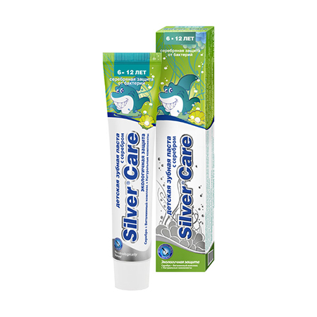 Зубная паста с серебром для детей от 6 до 12 лет silver care