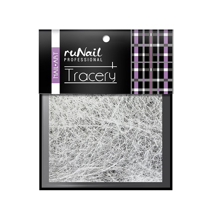 ruNail, дизайн для ногтей: паутинка (белый)