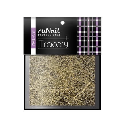ruNail, дизайн для ногтей: паутинка (золото)